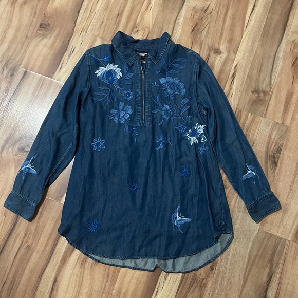 NWT Johnny Was Workshop JAZMINE ZIPUP SHIRT TUNIC Sz Med - Picture 5 of 9